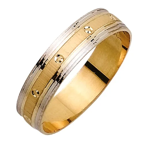 14K or 18K White and Yellow Gold Celtic Ring