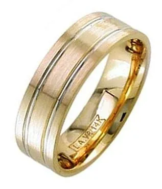 14K or 18K White and Yellow Gold Ring