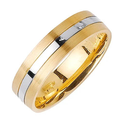 14K or 18K White and Yellow Gold Ring