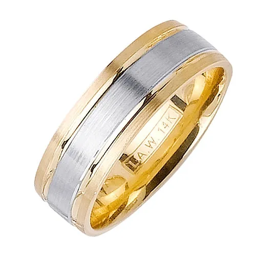 14K or 18K White and Yellow Gold Ring
