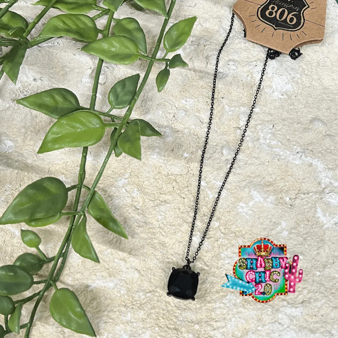 806 Black Necklace with Black stone