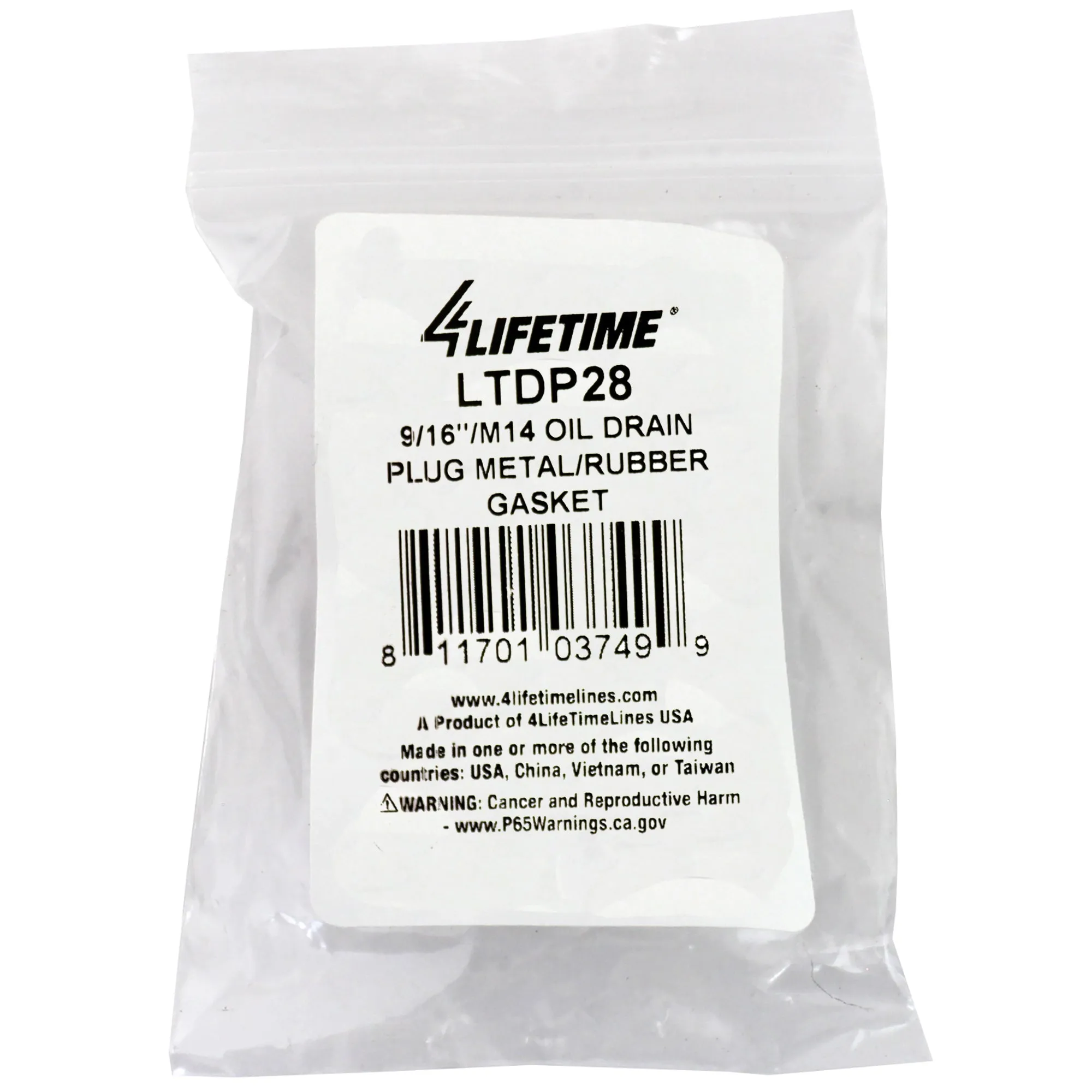 9/16" / M14 Oil Drain Plug Metal / Rubber Gasket