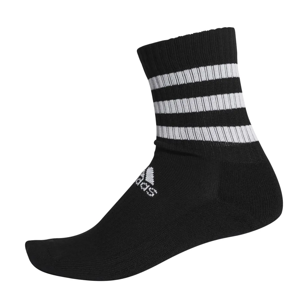 Adidas 3 Stripe Performance Crew Socks 1 Pair Black