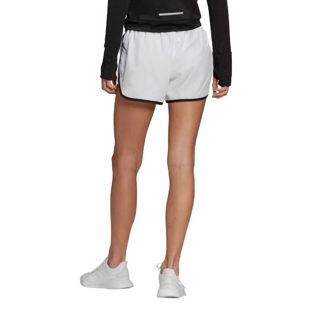 adidas Women's Marathon Short 4-Inch (White/Black)