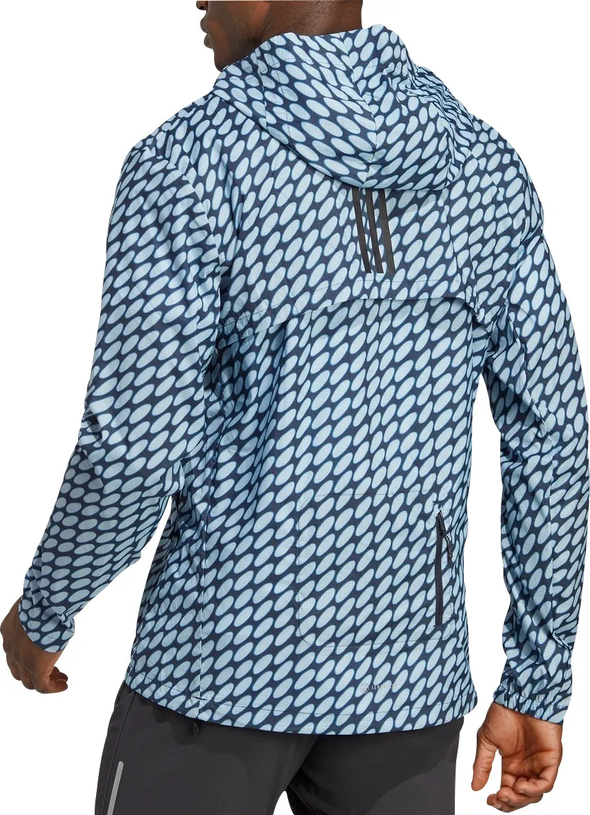 adidas X Marimekko Marathon Mens Running Jacket - Blue