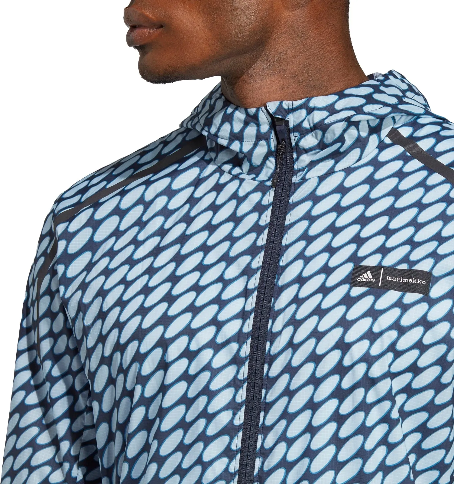 adidas X Marimekko Marathon Mens Running Jacket - Blue