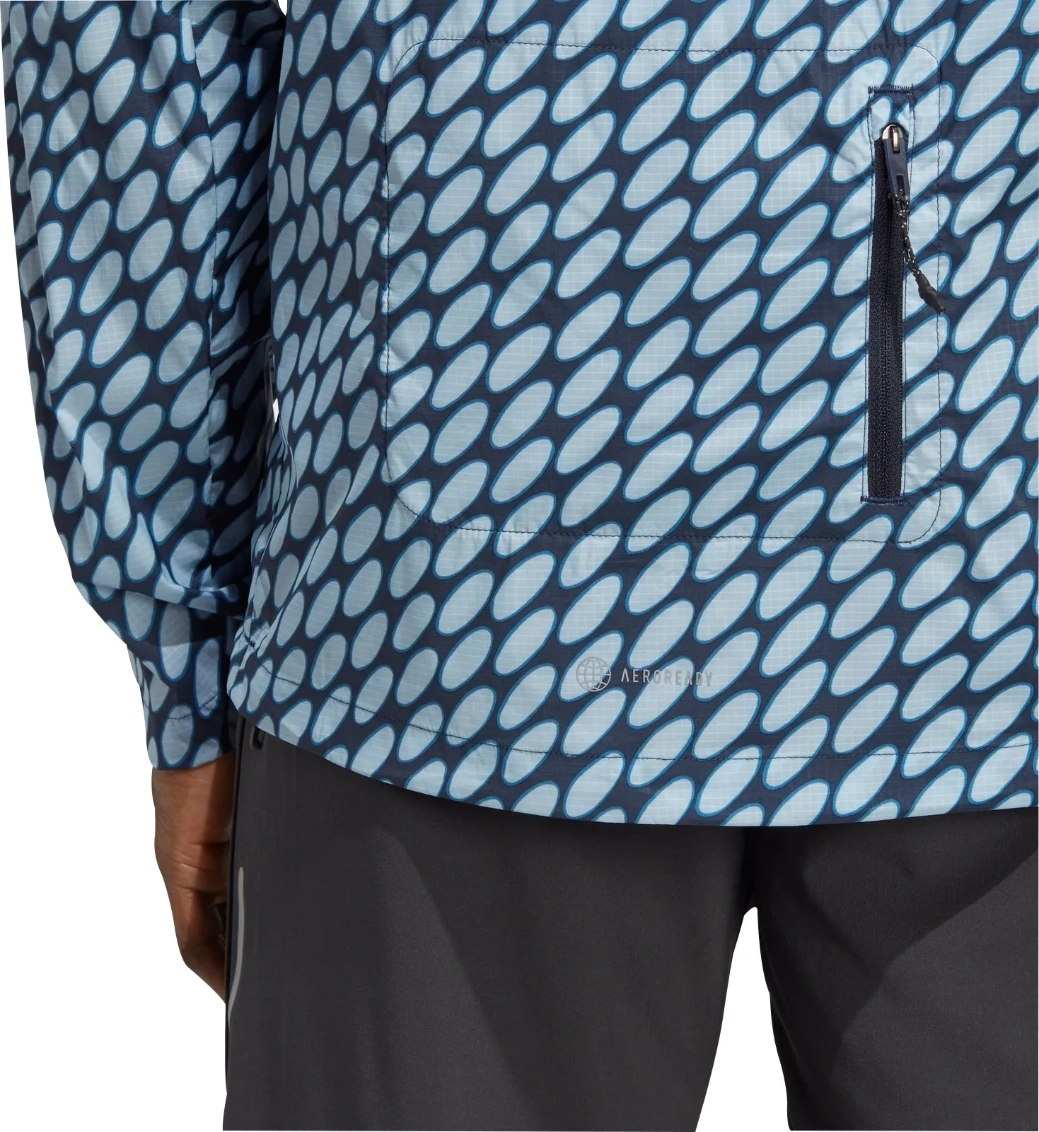 adidas X Marimekko Marathon Mens Running Jacket - Blue