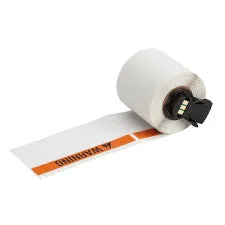 All Weather Permanent Adhesive Vinyl Labels for BMP61 M611 - 1.9" x 4", ANSI WARNING Header