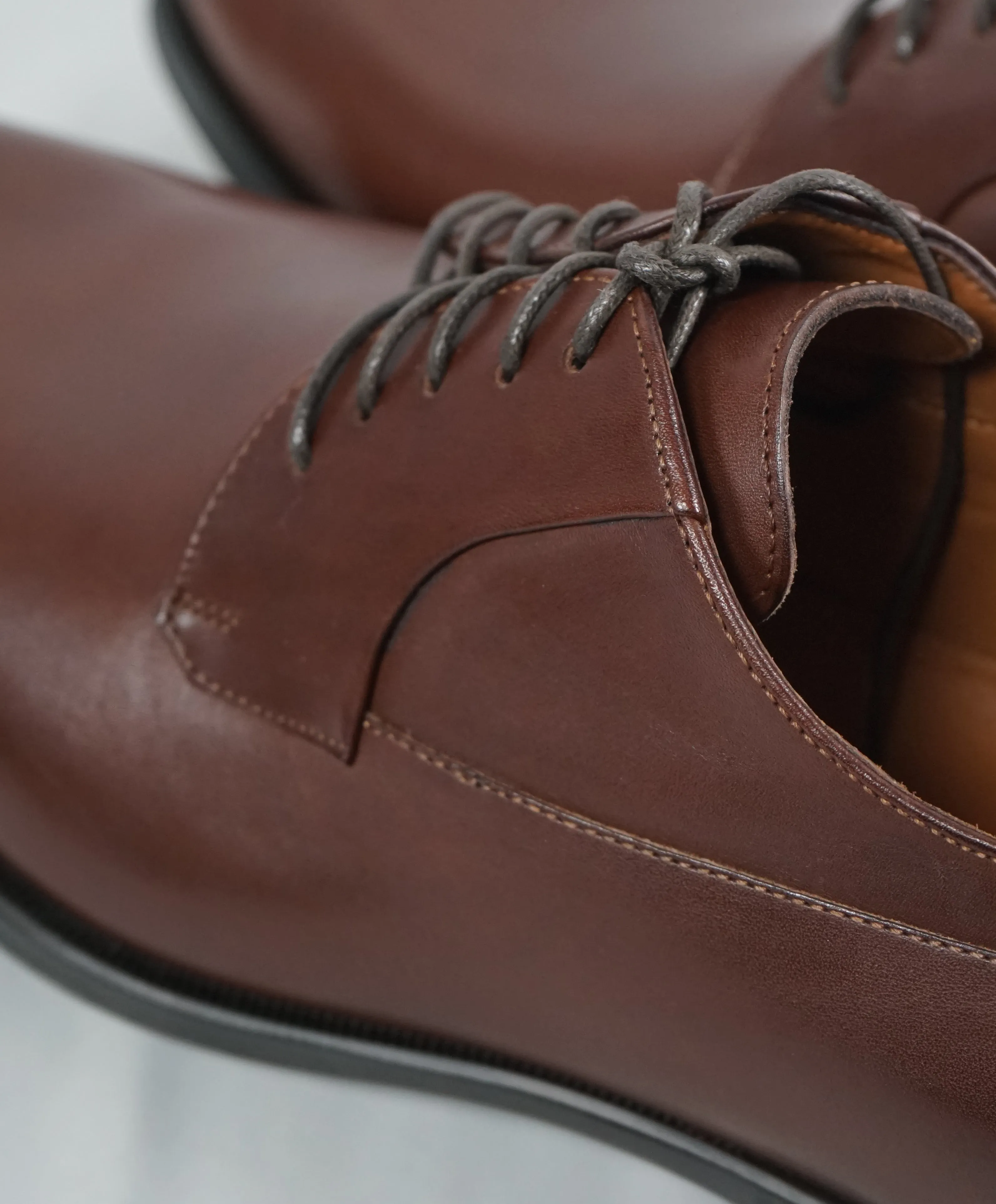 AQUATALIA - "Decker" Brown Leather Derby Oxfords - 8.5