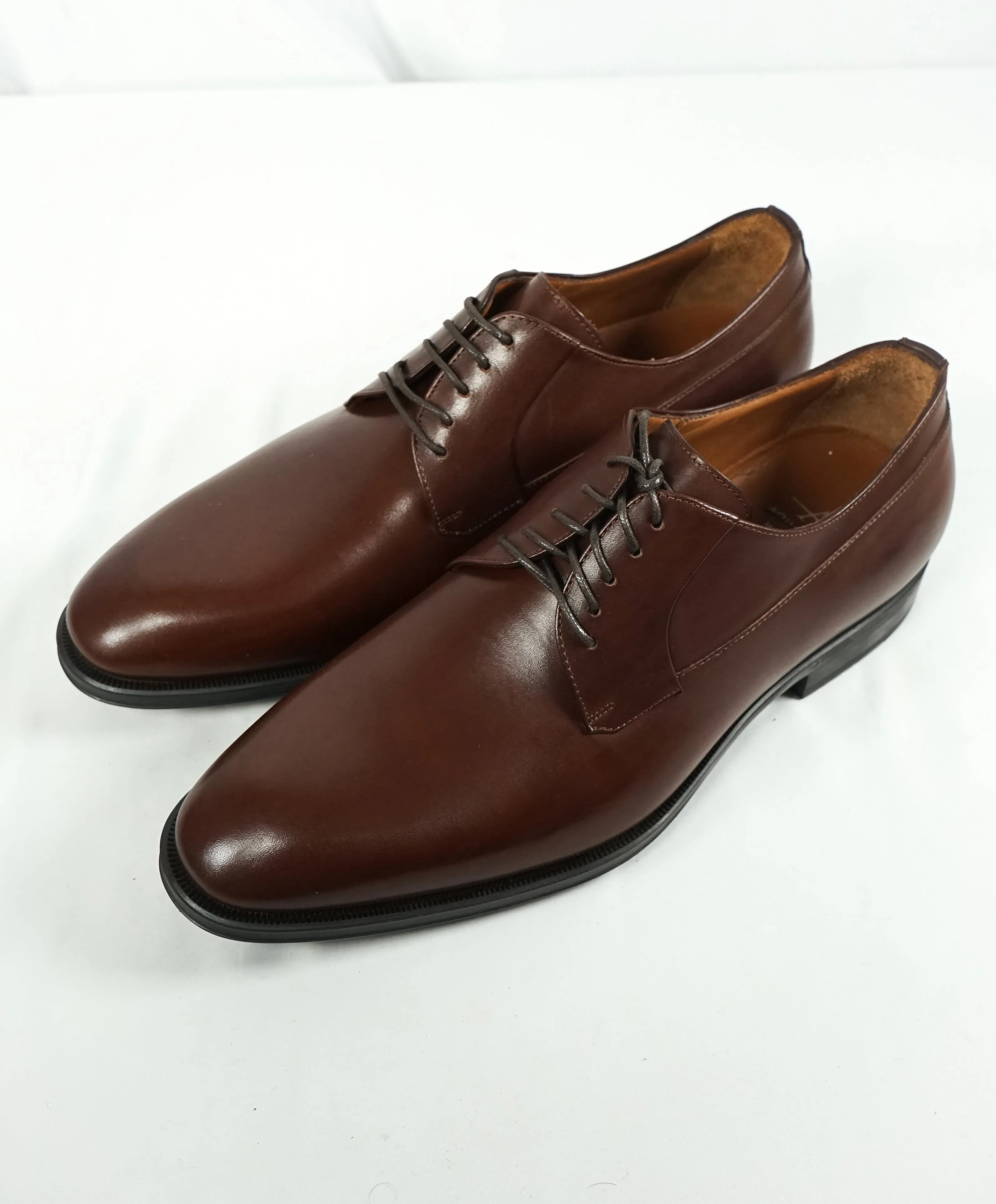 AQUATALIA - "Decker" Brown Leather Derby Oxfords - 8.5