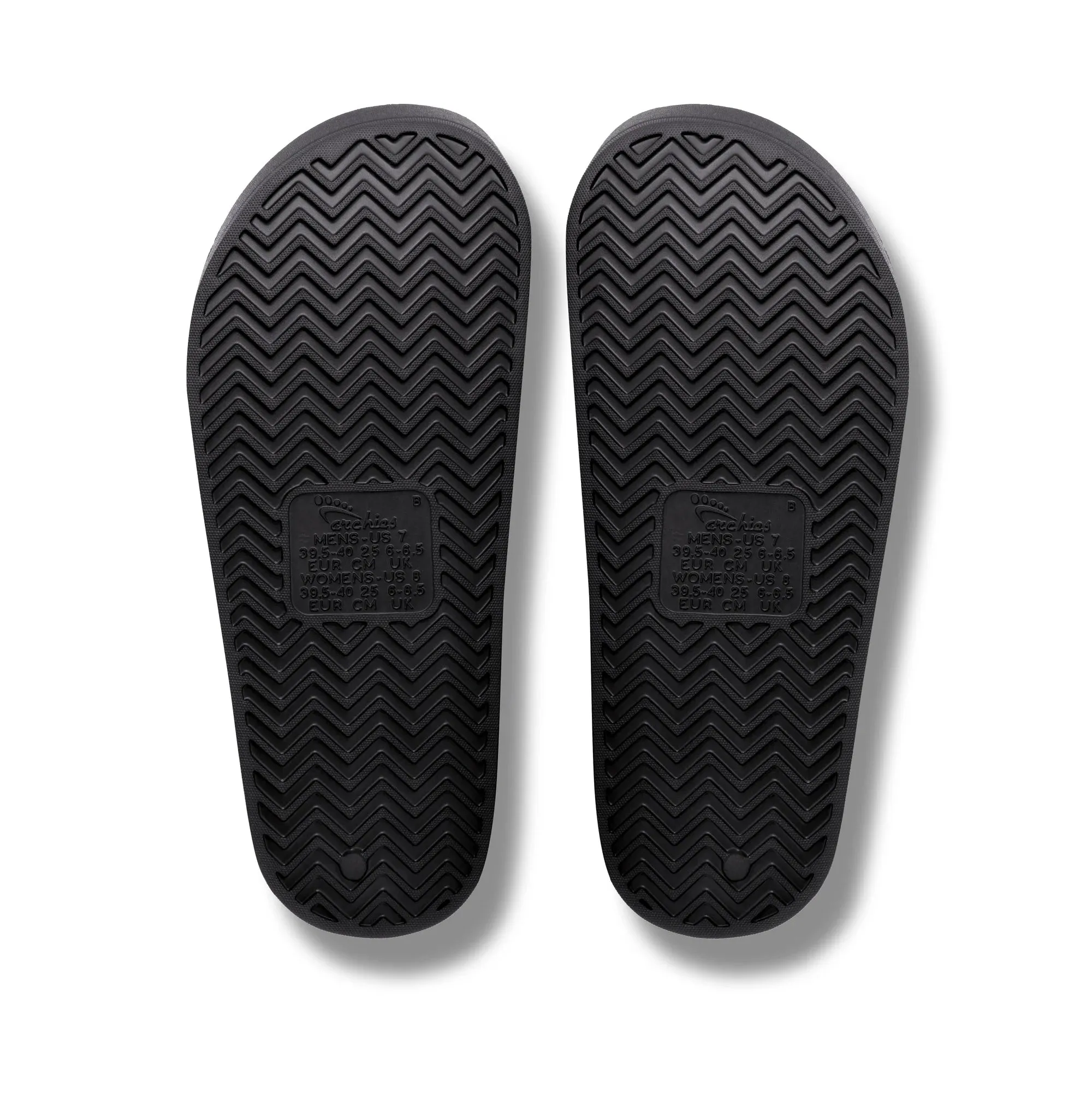 Arch support slides in black