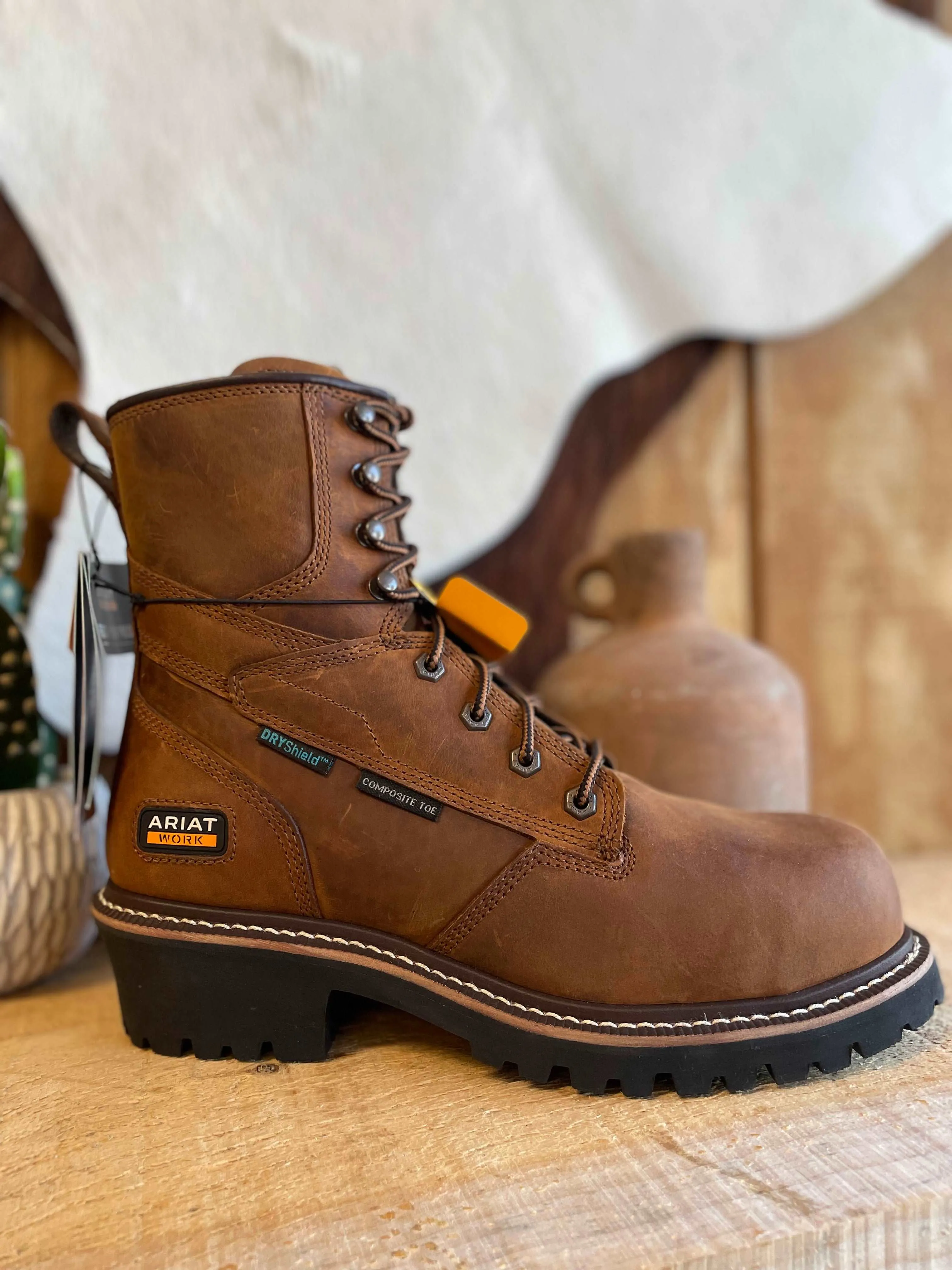 Ariat MNS Logger Shock Shield Waterproof Composite Toe Work Boot