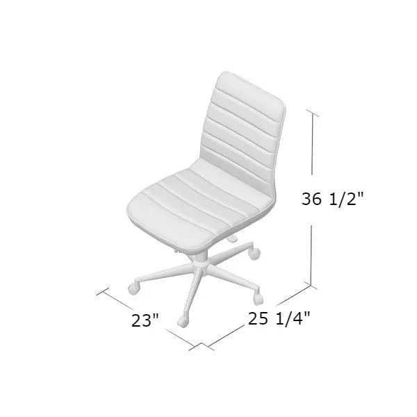 Black Upholstered Lumbar Support Heavy Duty Conference Chair