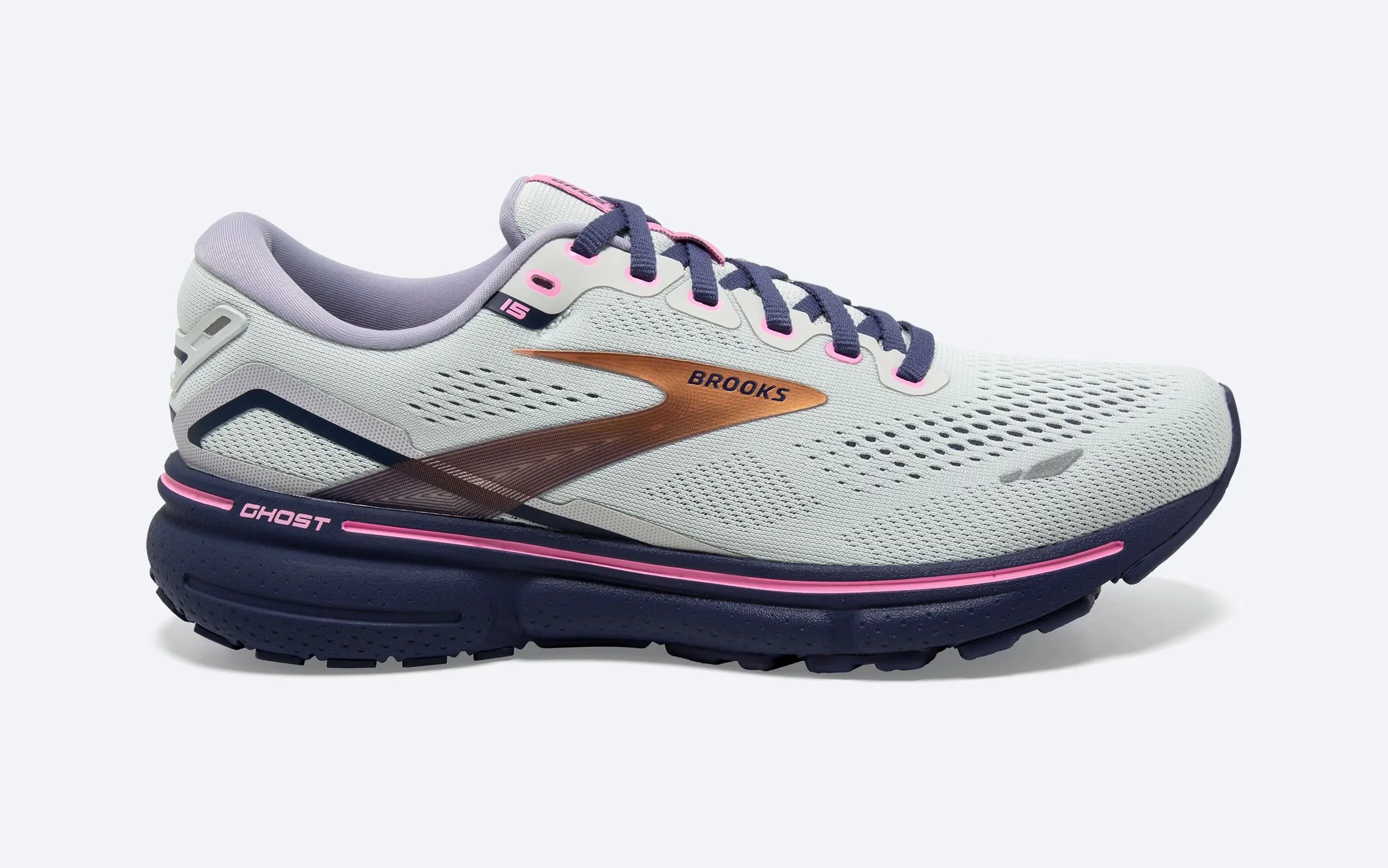 Brooks Women's Ghost 15 - Spa Blue/Neo Pink/ Copper