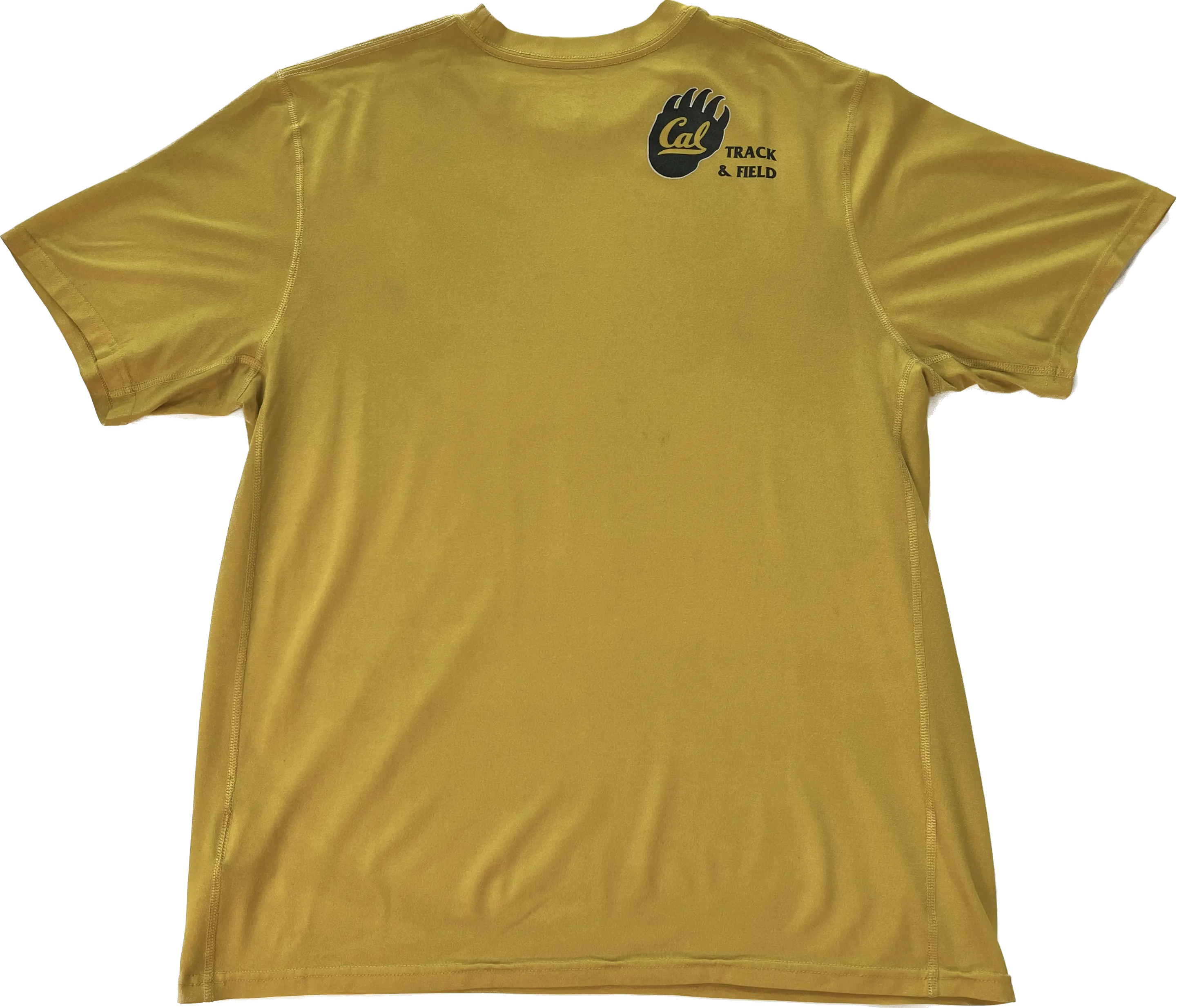 Cal Track&Field Running V-Neck Tee Yellow Dri-Fit Nike