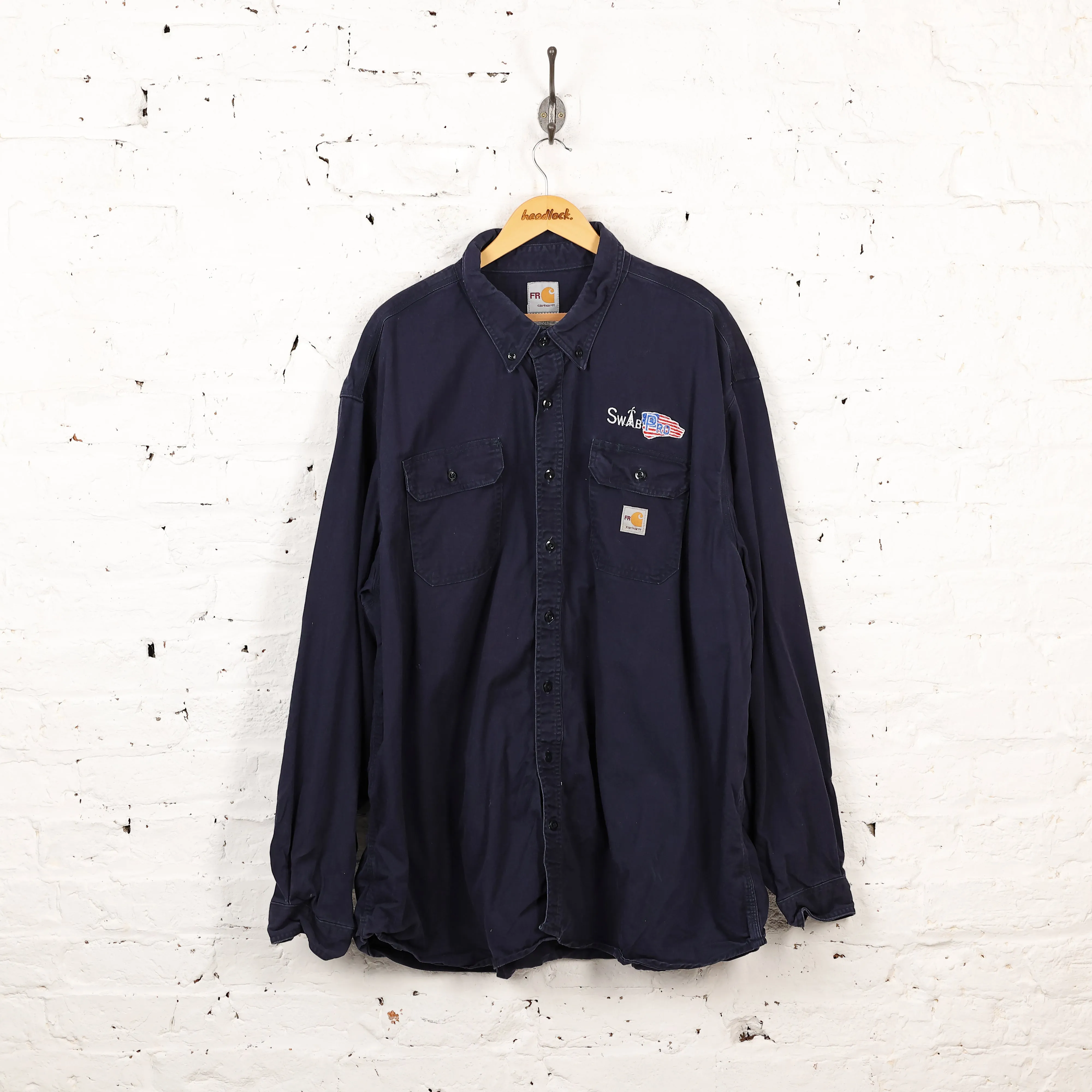 Carhartt Flame Resistant Work Shirt - Blue - XXXXL
