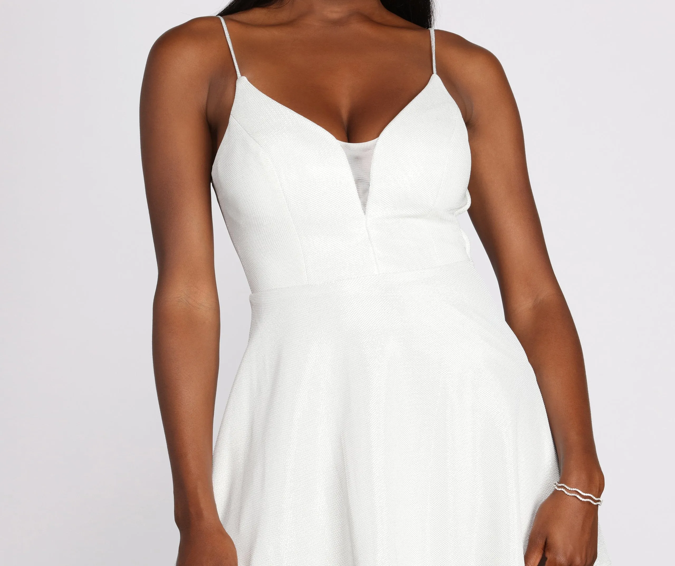 Carmela Metallic Stylish Shine Party Dress