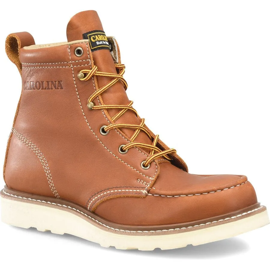 Carolina Mens Wedge Amp Mx 6" Moc Toe Casual Work Boot Brown - CA7063