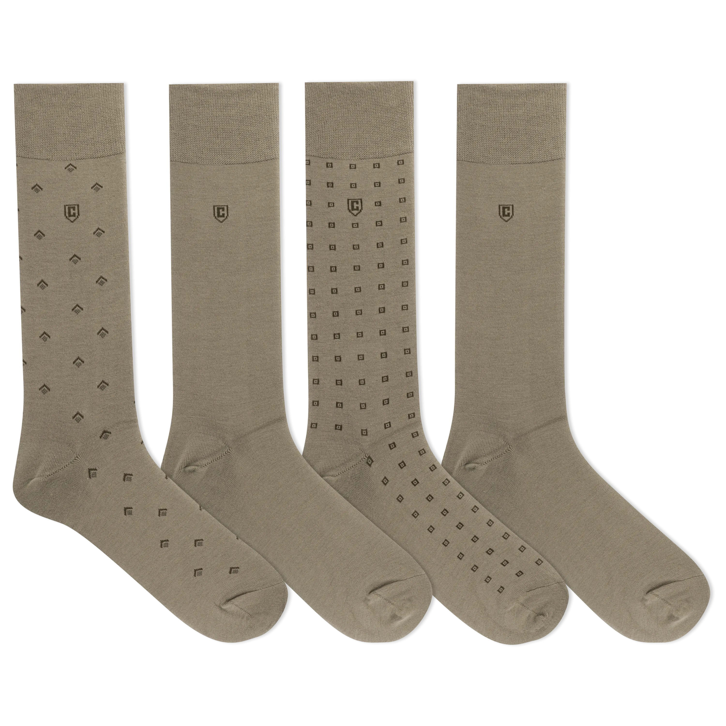 Chaps Men's Diamond Dress Crew Socks 4 Pair