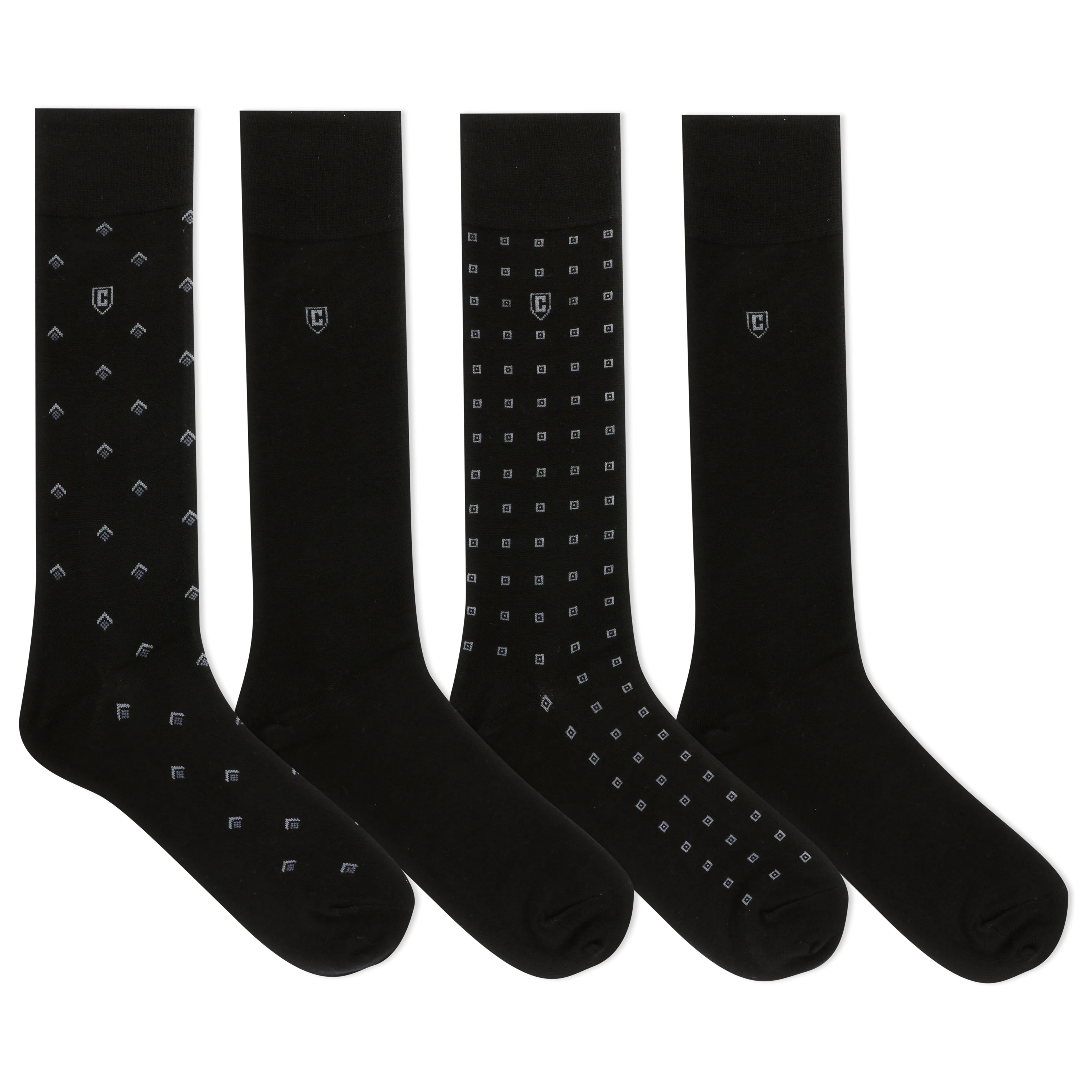 Chaps Men's Diamond Dress Crew Socks 4 Pair