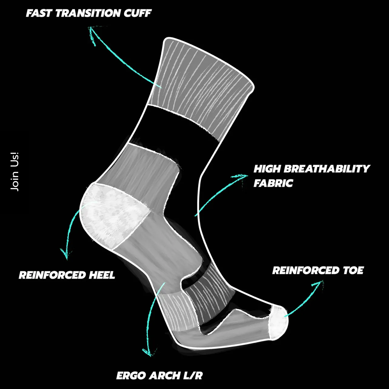 Chaussettes running Sporcks - MARATHON purple