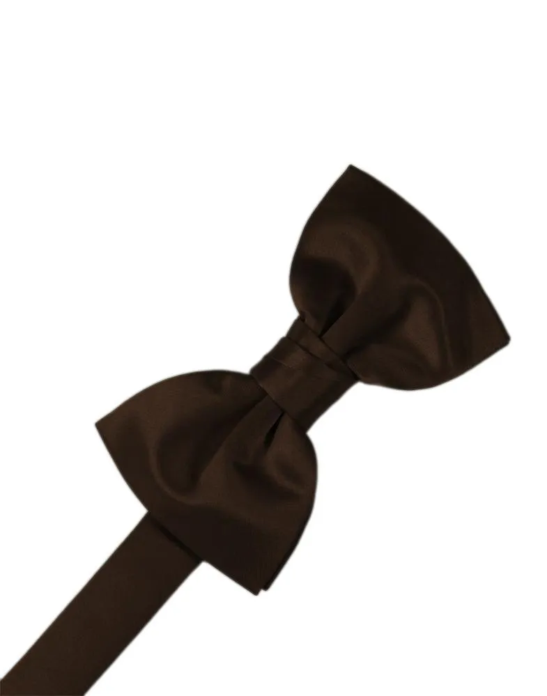 Chocolate Luxury Satin Kids Bow Tie