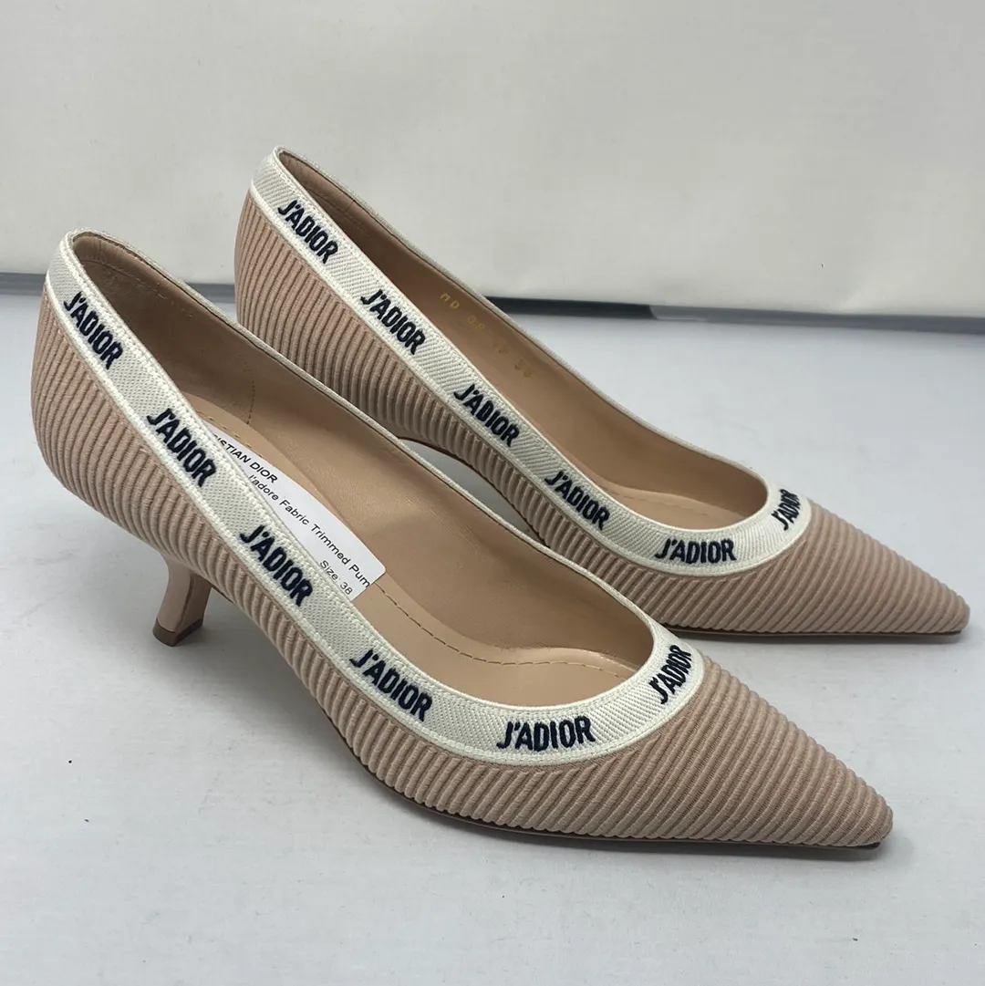 Christian Dior Powder Nude J'adior Fabric Trimmed Pump
