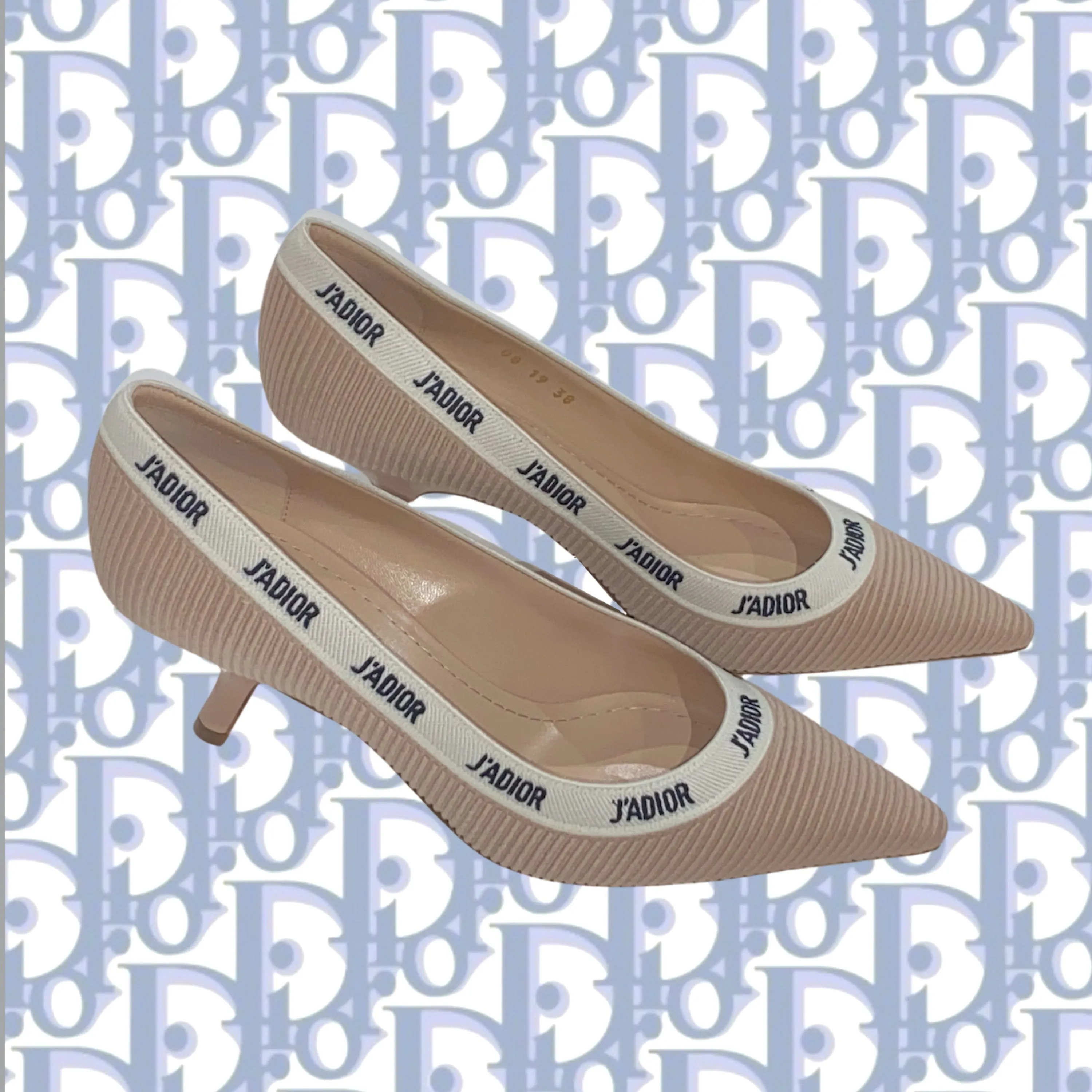 Christian Dior Powder Nude J'adior Fabric Trimmed Pump