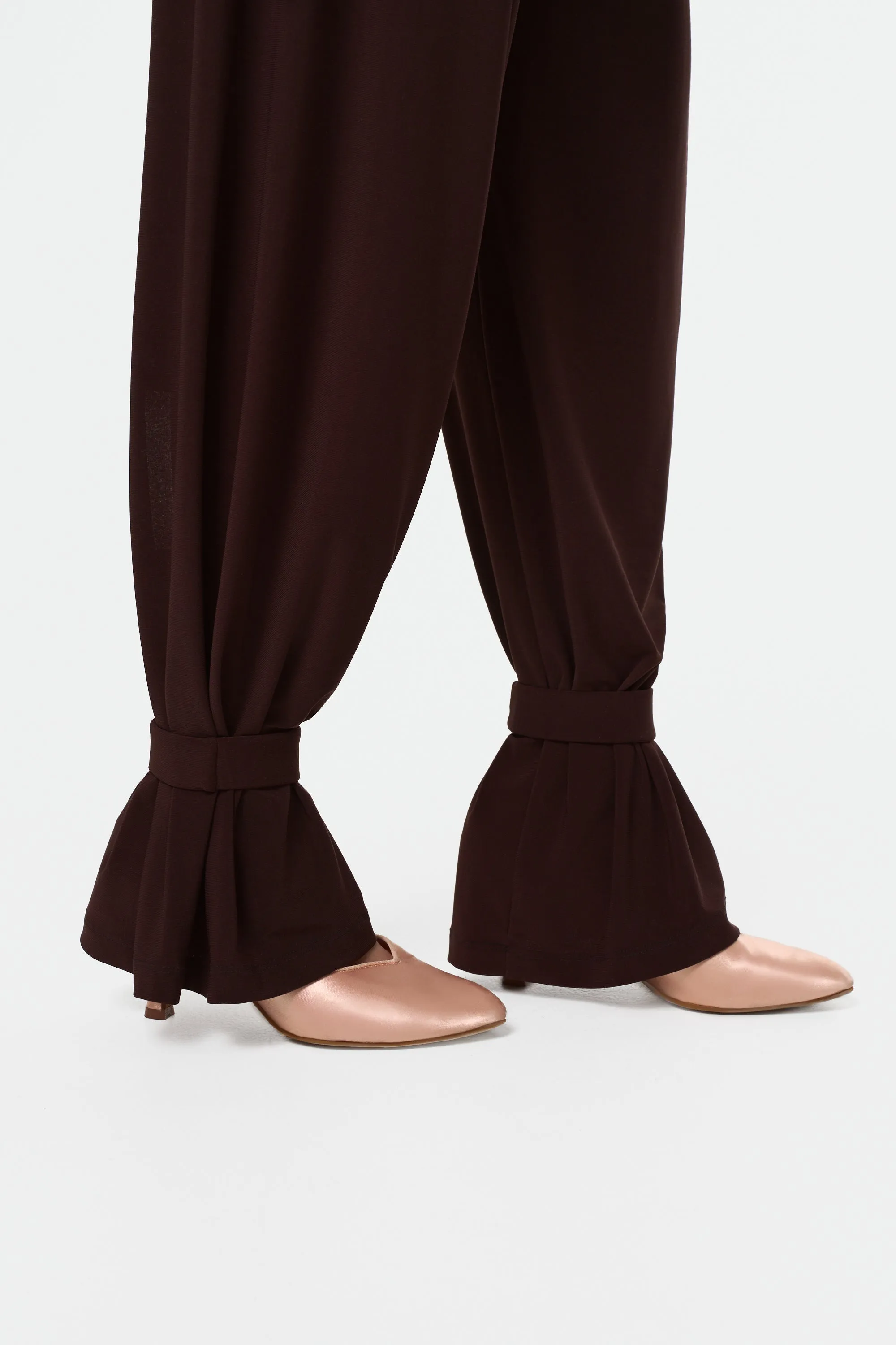 Coffee ankle straps for trousers