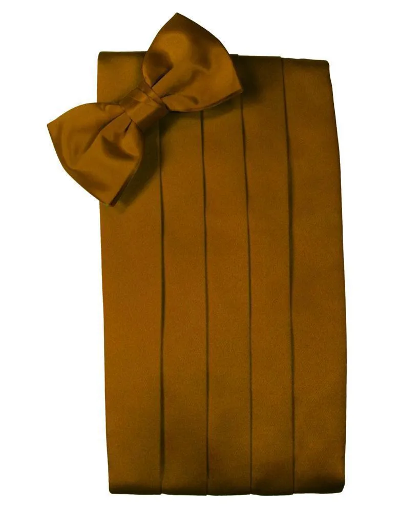 Cognac Luxury Kids Satin Cummerbund