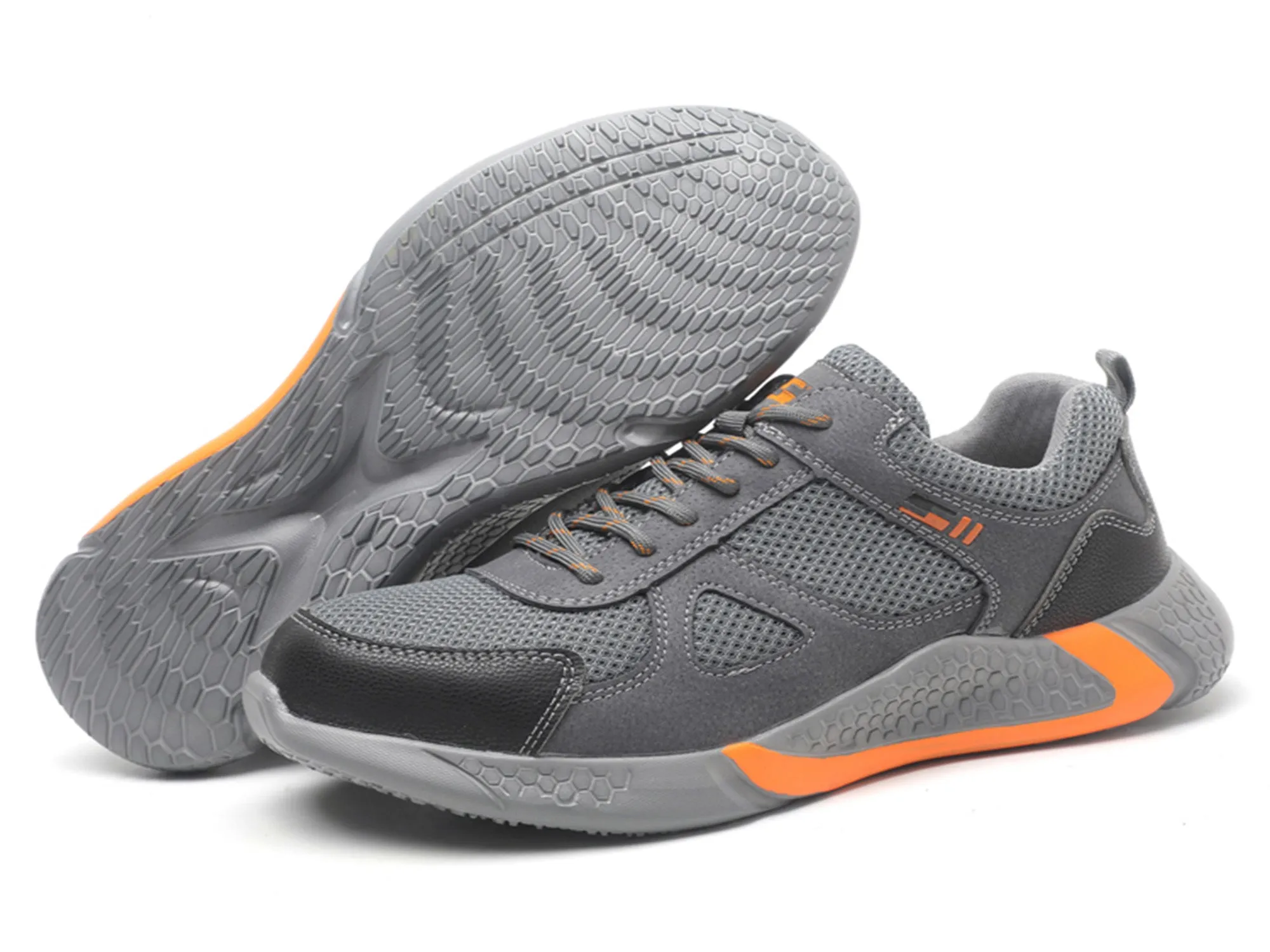 Composite Toe Work Shoes for Men Comfortable Slip On Industrial Construction Work Safety Shoes