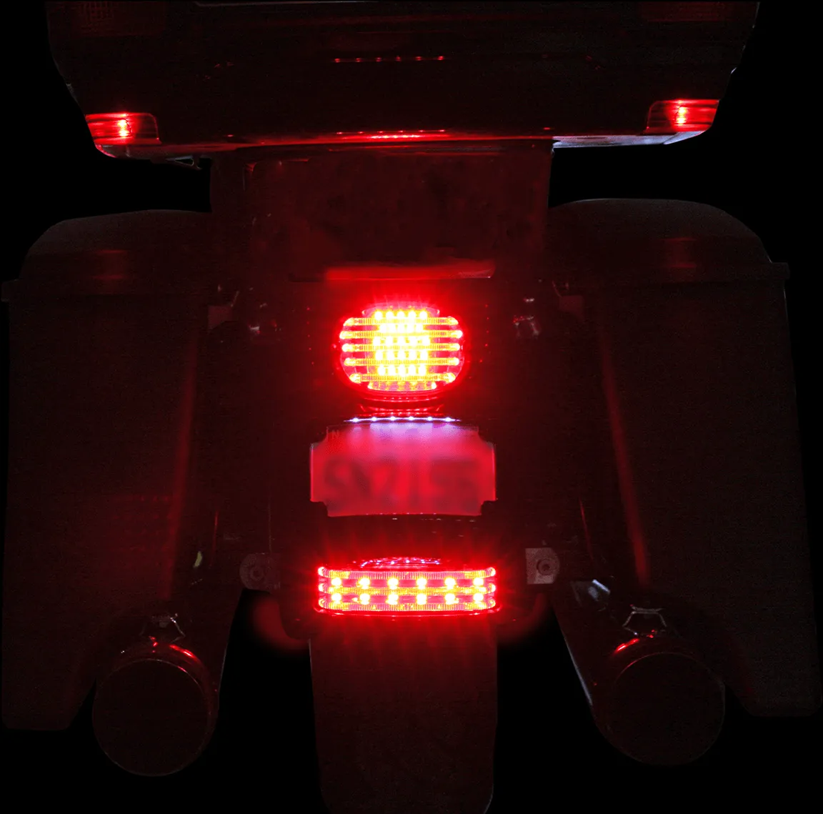 Custom Dynamics PB-FT-TOUR-R-C Probeam Rear Fender Tip Lights - Chrome, Finish, Red Lens