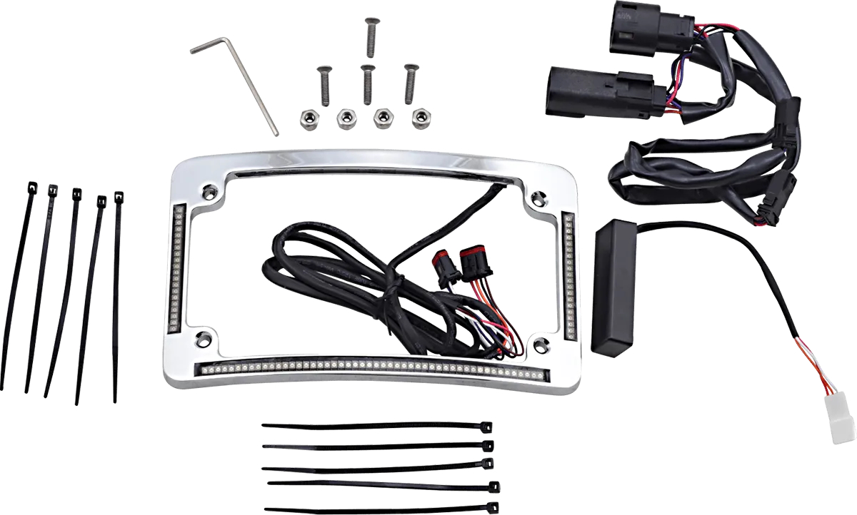 Custom Dynamics TF05-BCM4-C Radius License Plate Frame - Chrome