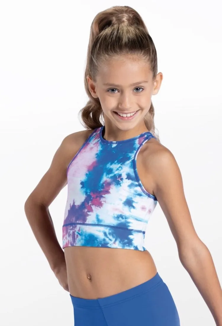 Dance Crop Top in water color Purple