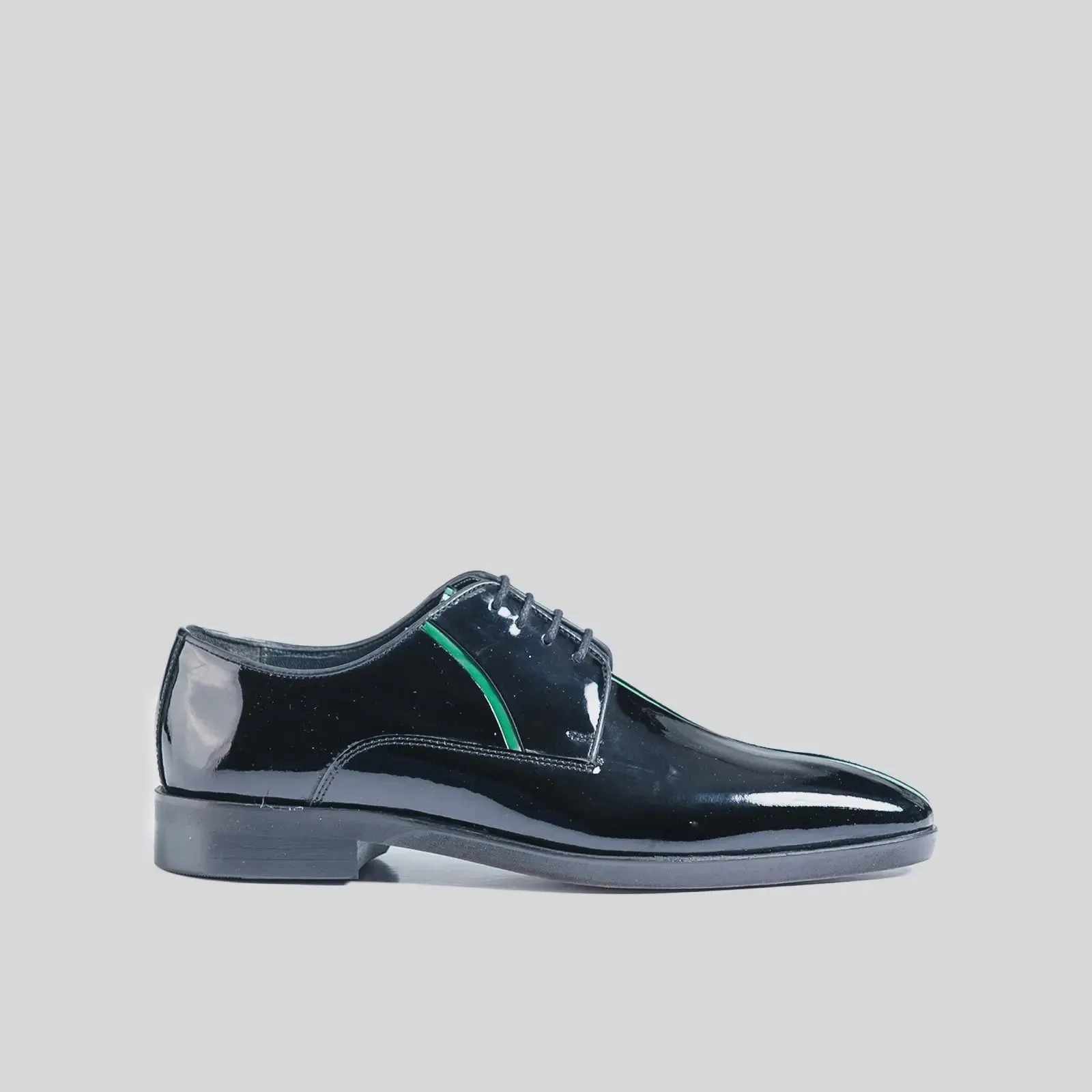 Dress Oxfords 2-690 Black Patent-Green