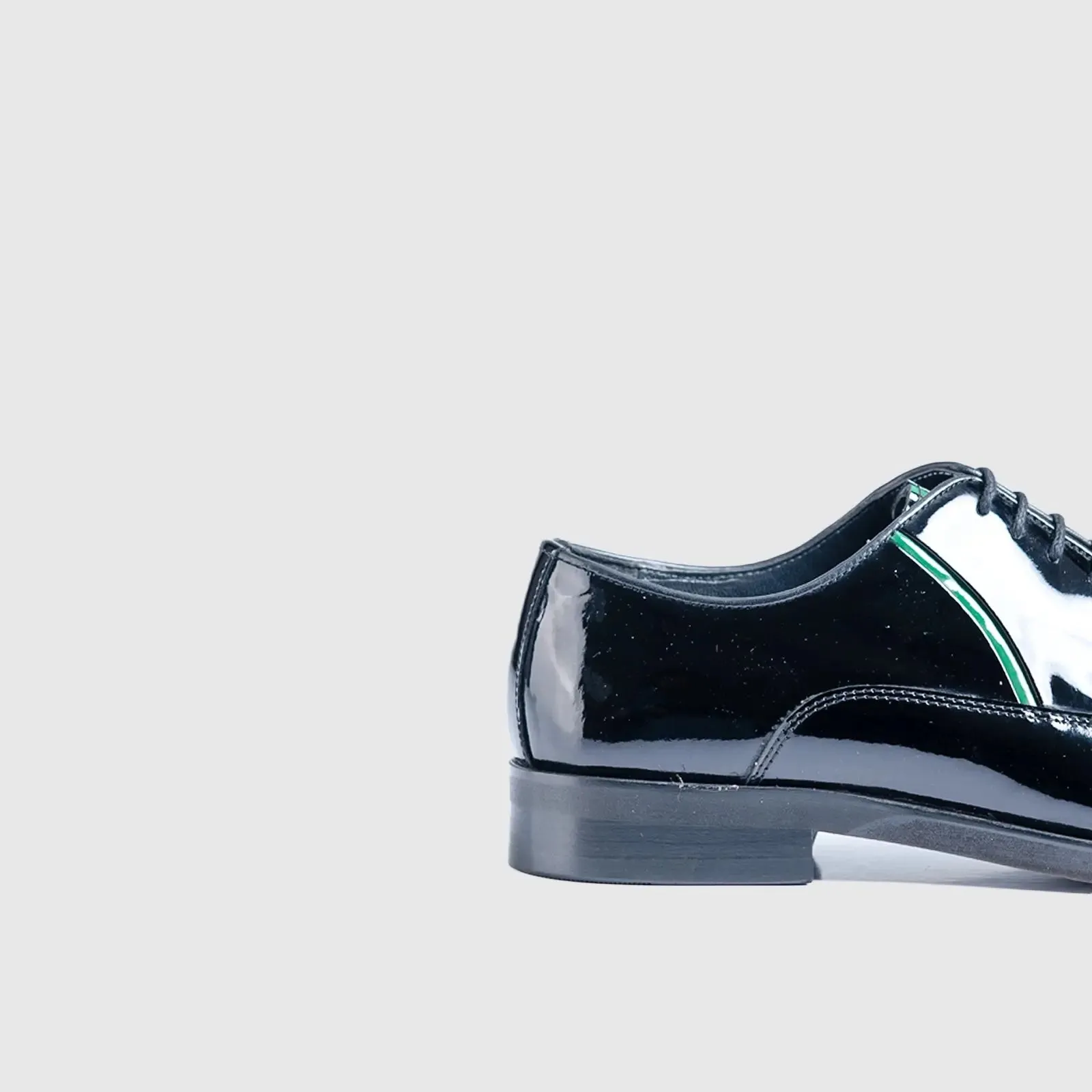 Dress Oxfords 2-690 Black Patent-Green