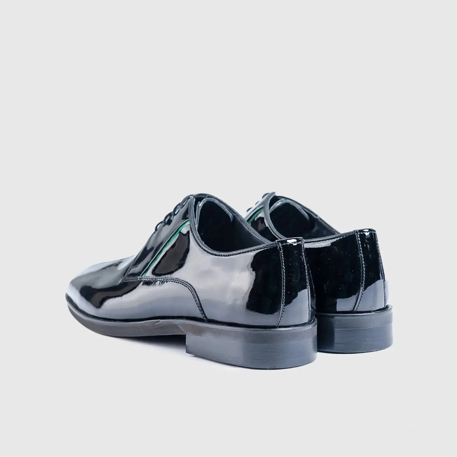 Dress Oxfords 2-690 Black Patent-Green