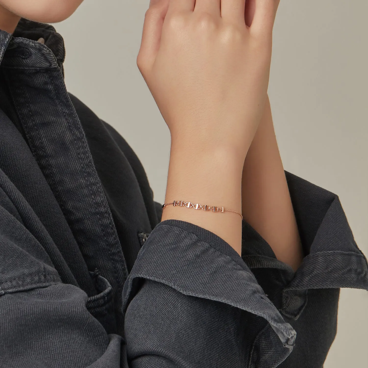 Dual D.D Gold Bracelet JDRBRVF224S