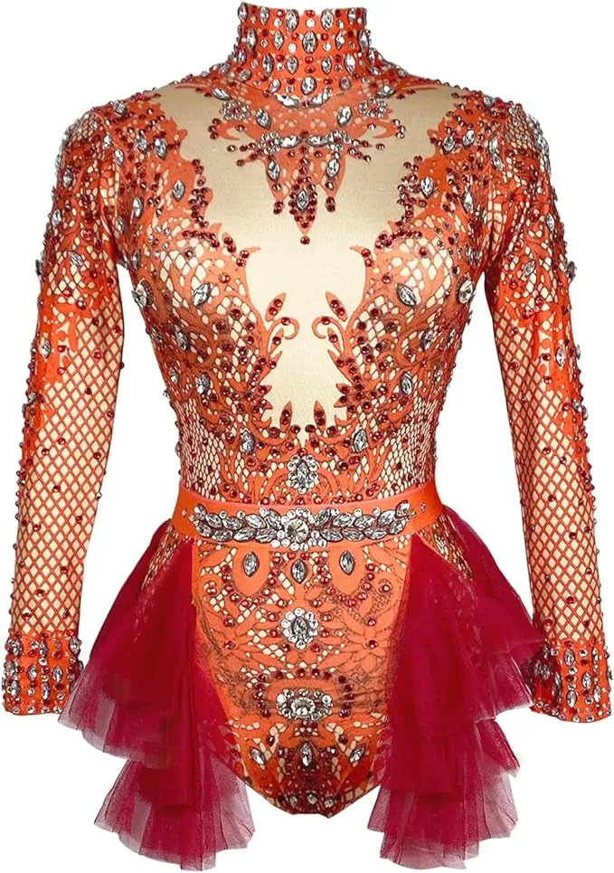 Fashion Rhinestone Bodysuit