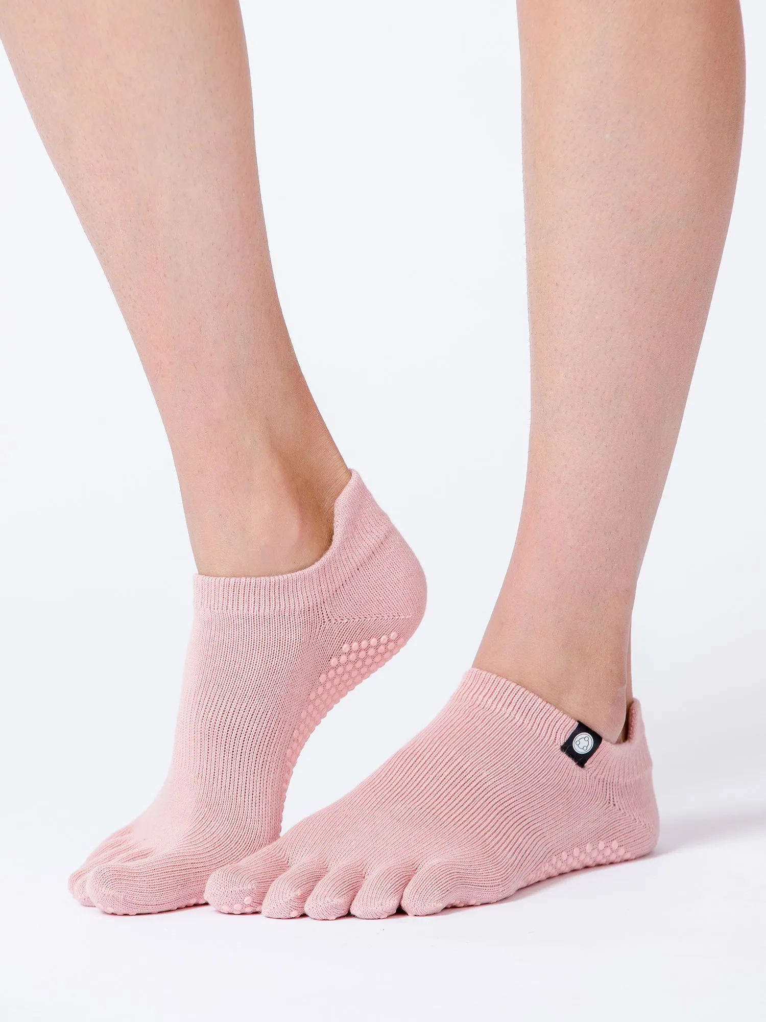 FULL TOE YOGA ANKLE GRIP SOCKS, SAKURA PINK