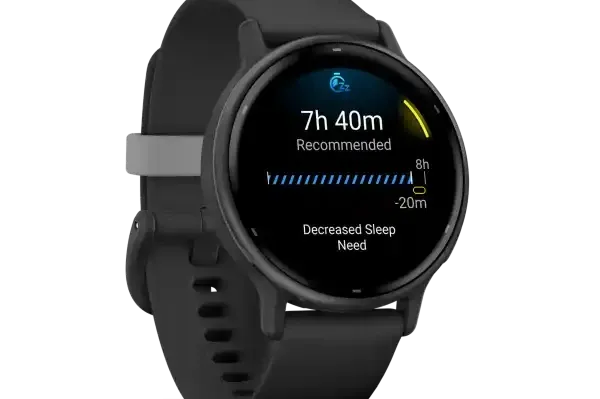 Garmin Vivoactive 5 - Slate Aluminium Bezel with Black Case and Silicone Band