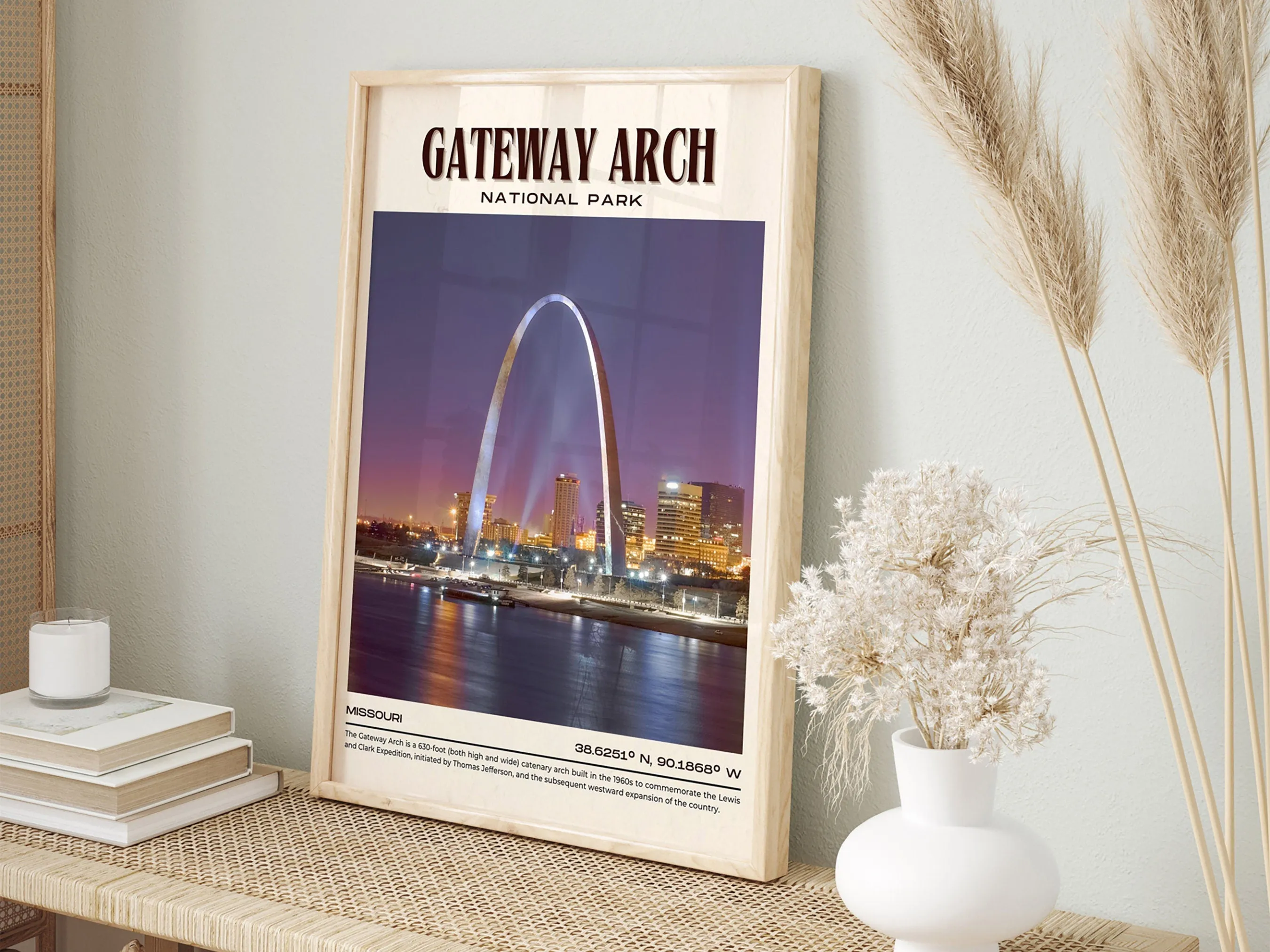Gateway Arch National Park Vintage Wall Art, Missouri, USA