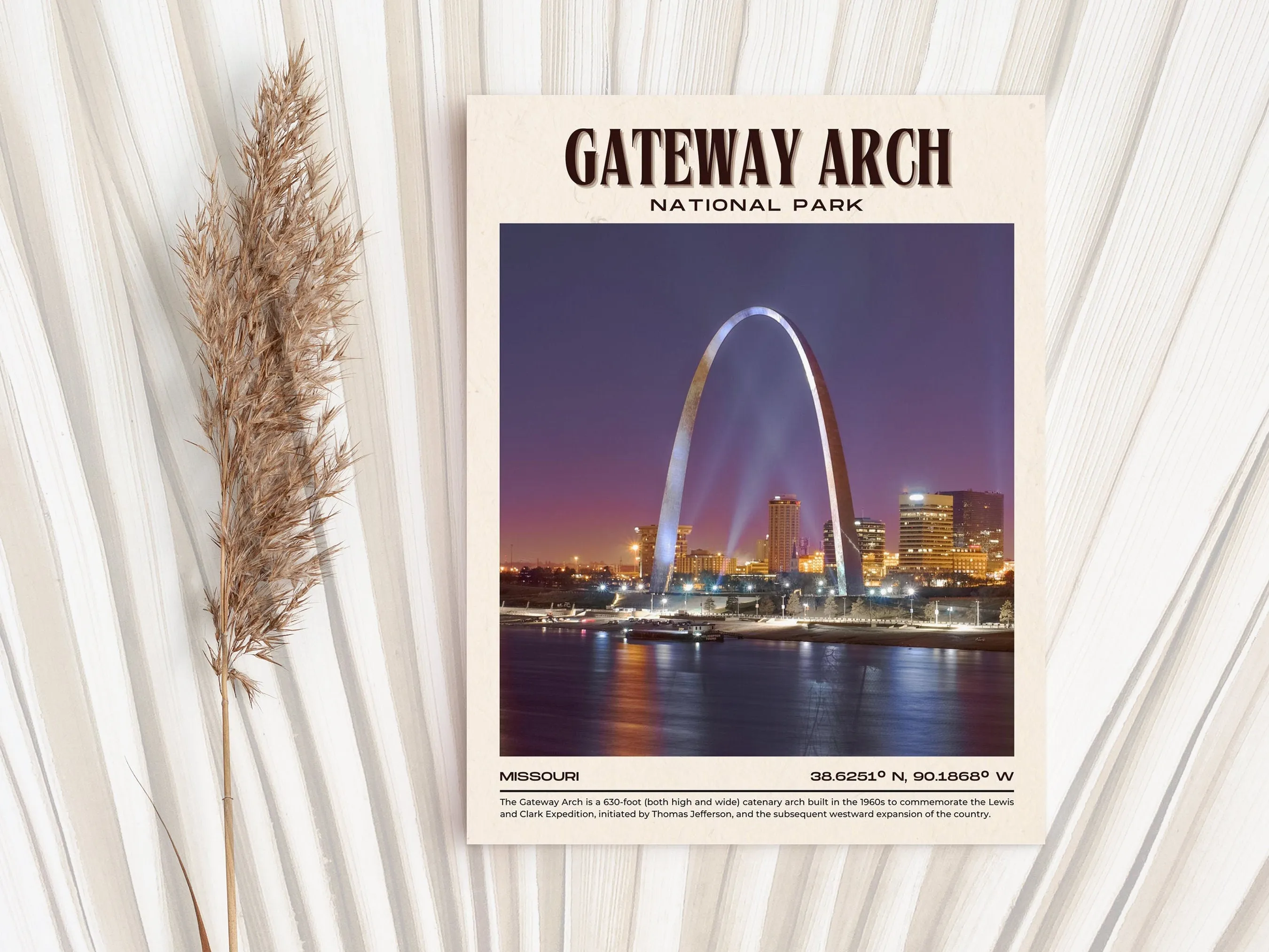 Gateway Arch National Park Vintage Wall Art, Missouri, USA