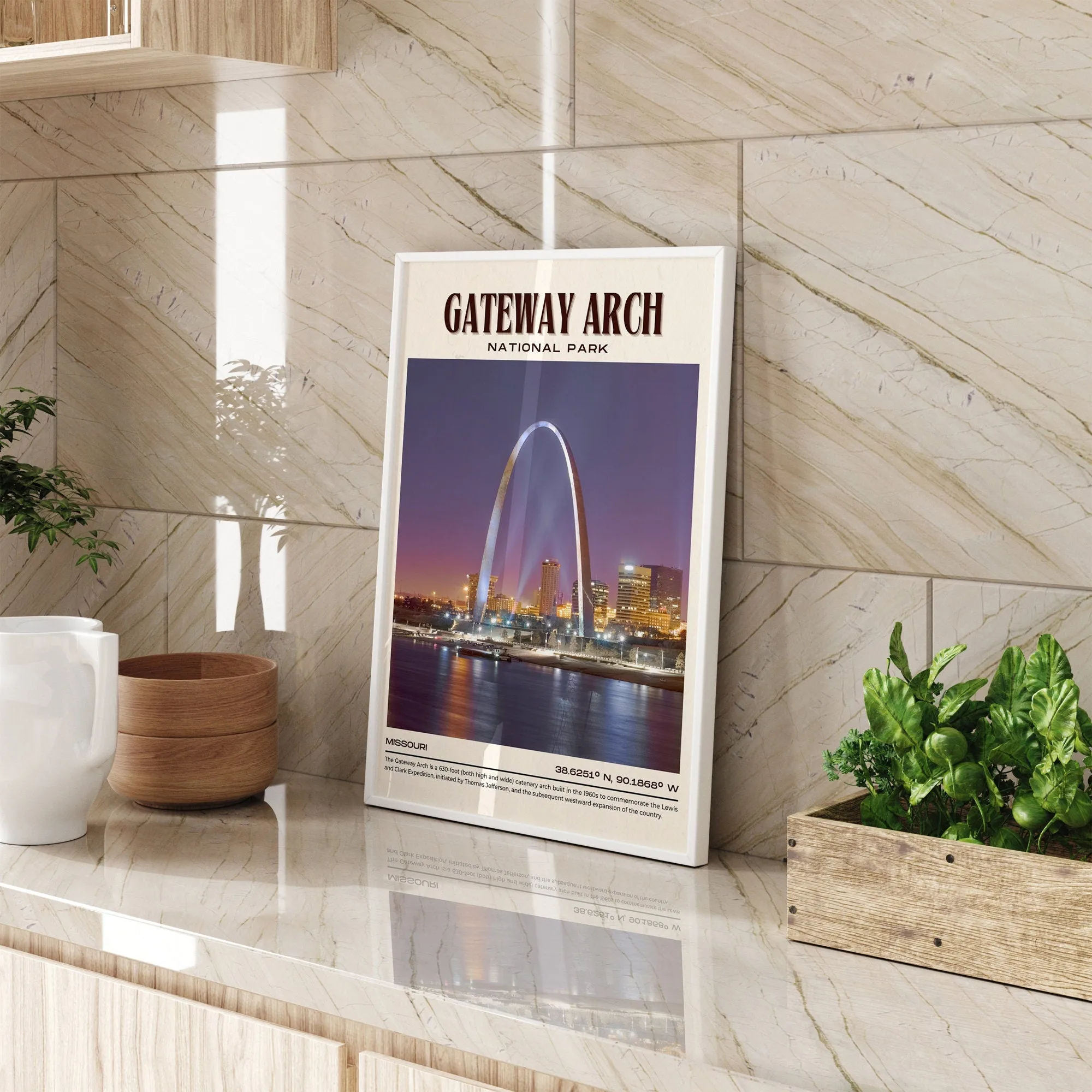 Gateway Arch National Park Vintage Wall Art, Missouri, USA
