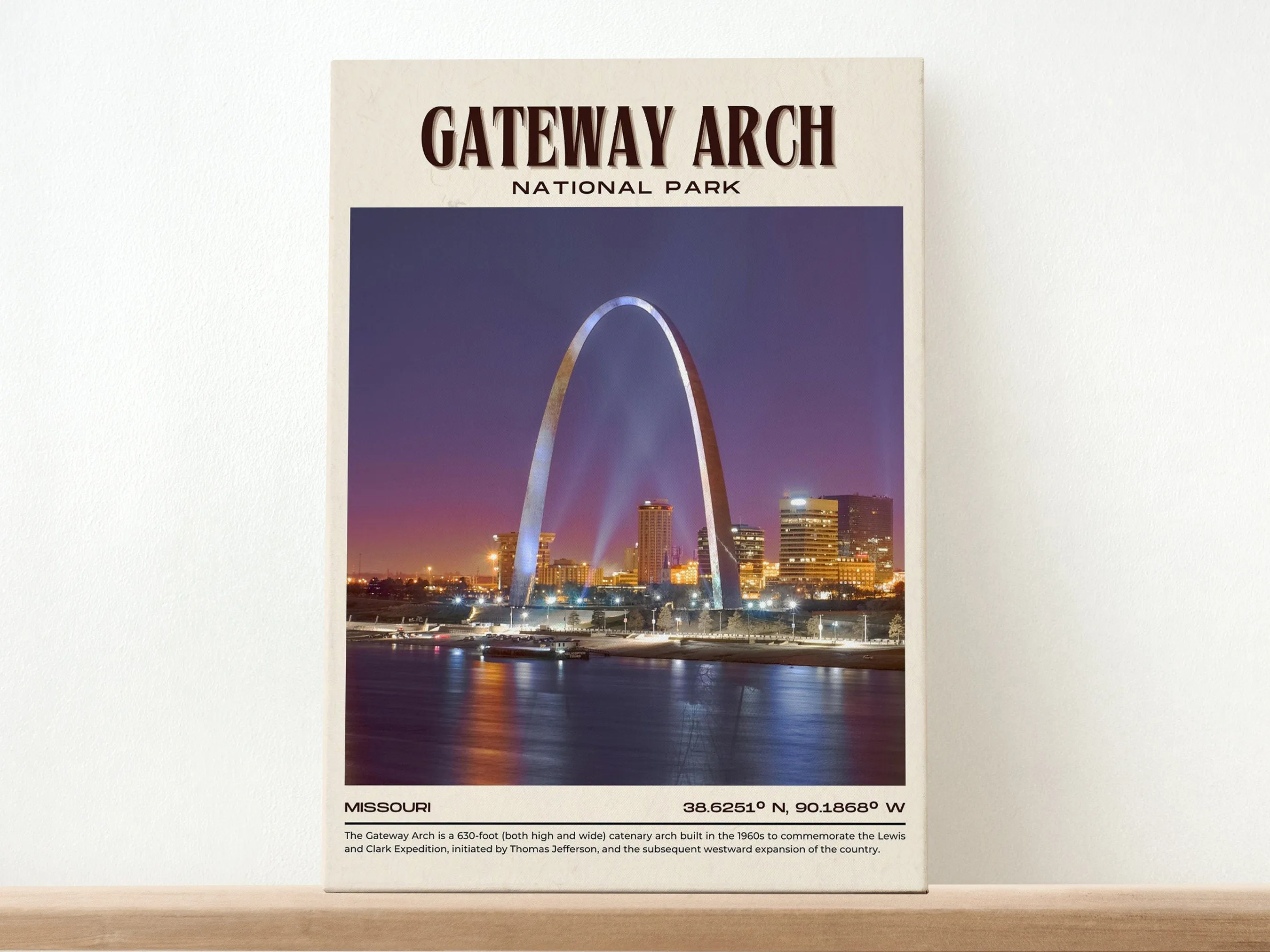 Gateway Arch National Park Vintage Wall Art, Missouri, USA