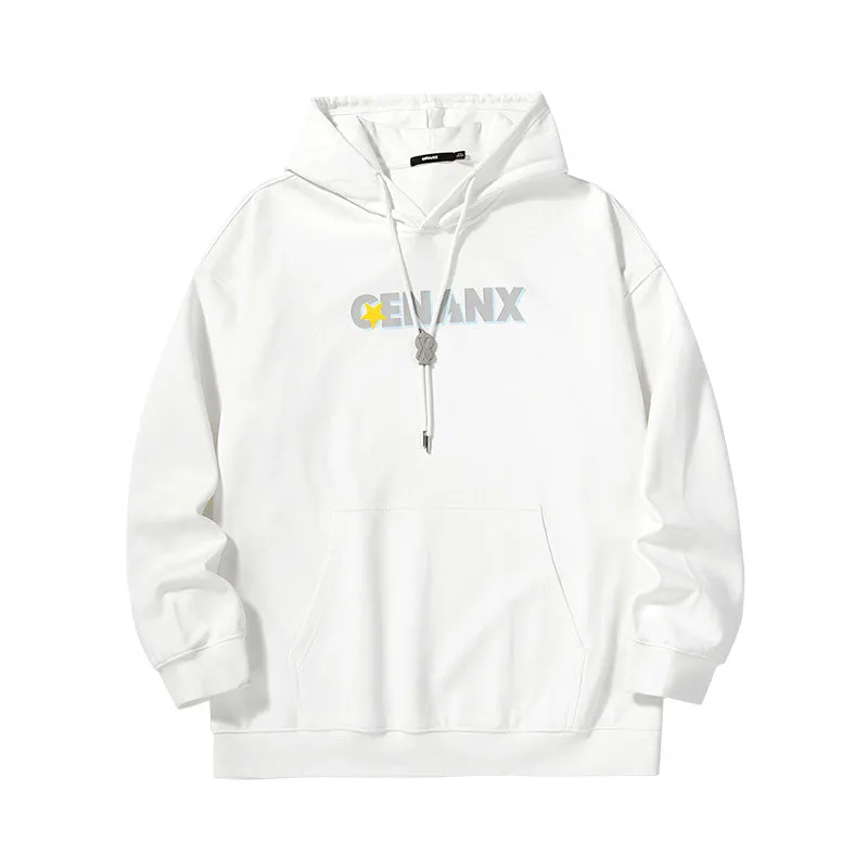 【GENANX2024NEW】Far infrared self-heating constant temperature jelly glue Star LOGO printed Golk heavy hoodie
