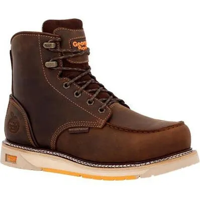 Georgia Men's Amp Lt Wedge 6" Comp Toe Waterproof Work Boot -Brown- GB00592