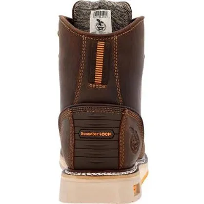 Georgia Men's Amp Lt Wedge 6" Comp Toe Waterproof Work Boot -Brown- GB00592