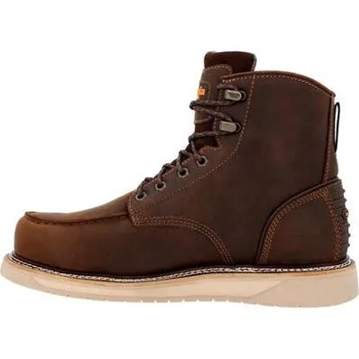 Georgia Men's Amp Lt Wedge 6" Comp Toe Waterproof Work Boot -Brown- GB00592