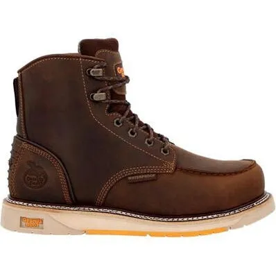Georgia Men's Amp Lt Wedge 6" Comp Toe Waterproof Work Boot -Brown- GB00592